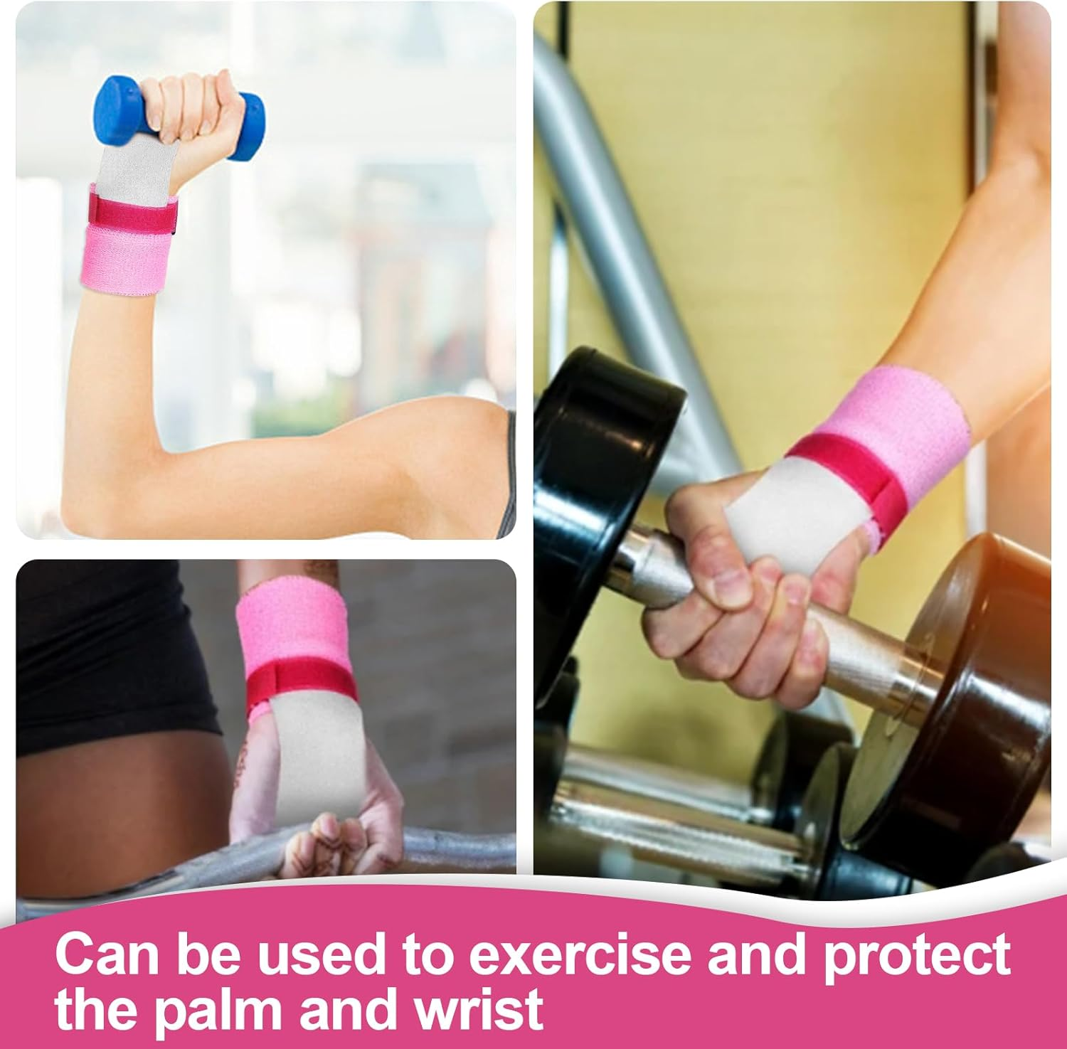 2PCS Gymnastics Hand Grips Gloves Wristbands, Gymnastic Hand Grips Gymnastic Bar Palm Protection and Wrist Support Sports Accessories for Boys Girls Youth Kids Workout and Exercise image number 1