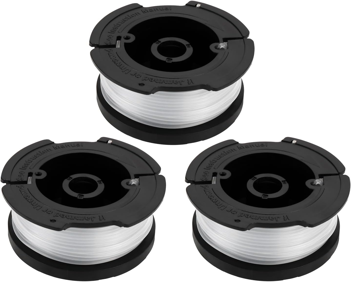Be in Your Mind 3Pcs Strimmer Spool A6481 Replacement Part Spools with Line AF-100 Compatible with Black & Decker GH400, GH500, GH600, GH900, GH912, ST6600, ST7000 and More image number 2