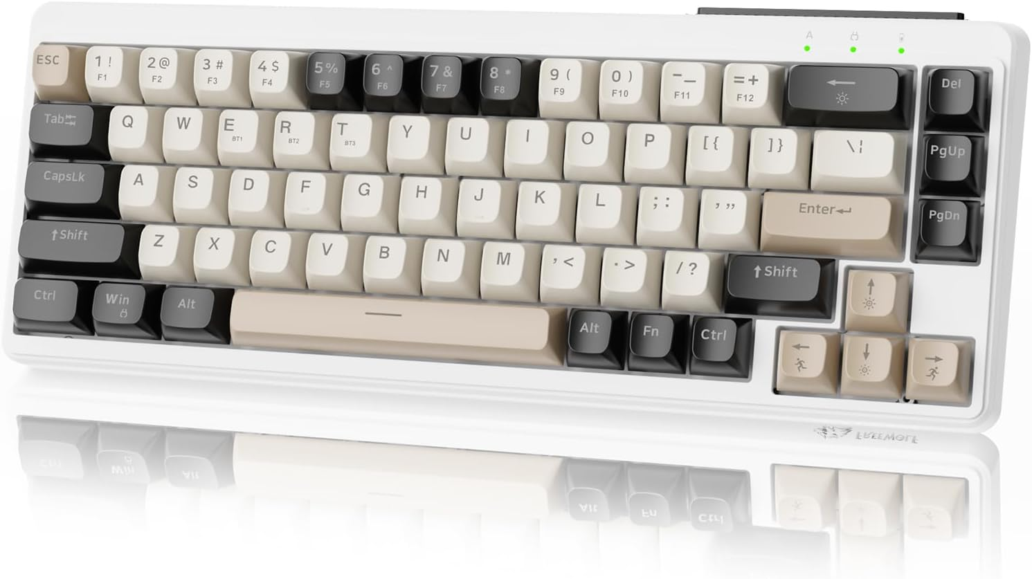 ZIYOU LANG &times;FREEWOLF M68 TKL Wireless Gaming Keyboard, 3-Mode Compact Membrane Keyboard 2.4Ghz/Bt5.1/Usb-C, 19 Keys Anti-Ghosting, 2000Mah Rechargeable - Cranberry