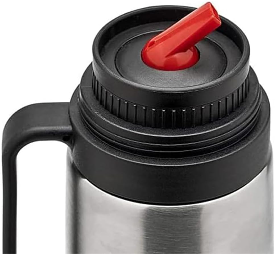 Thermos Stopper Pi-Co De Mate Replacement for Stan-Ley Clas-Sic Vacuum Insulated Wide Mouth Bottle,Vacuum Cup Insulated Accessories,Leakproof Splashproof Black-Red (1QT, 1.1QT, 1.5QT, 2QT, 2.5QT) image number 3