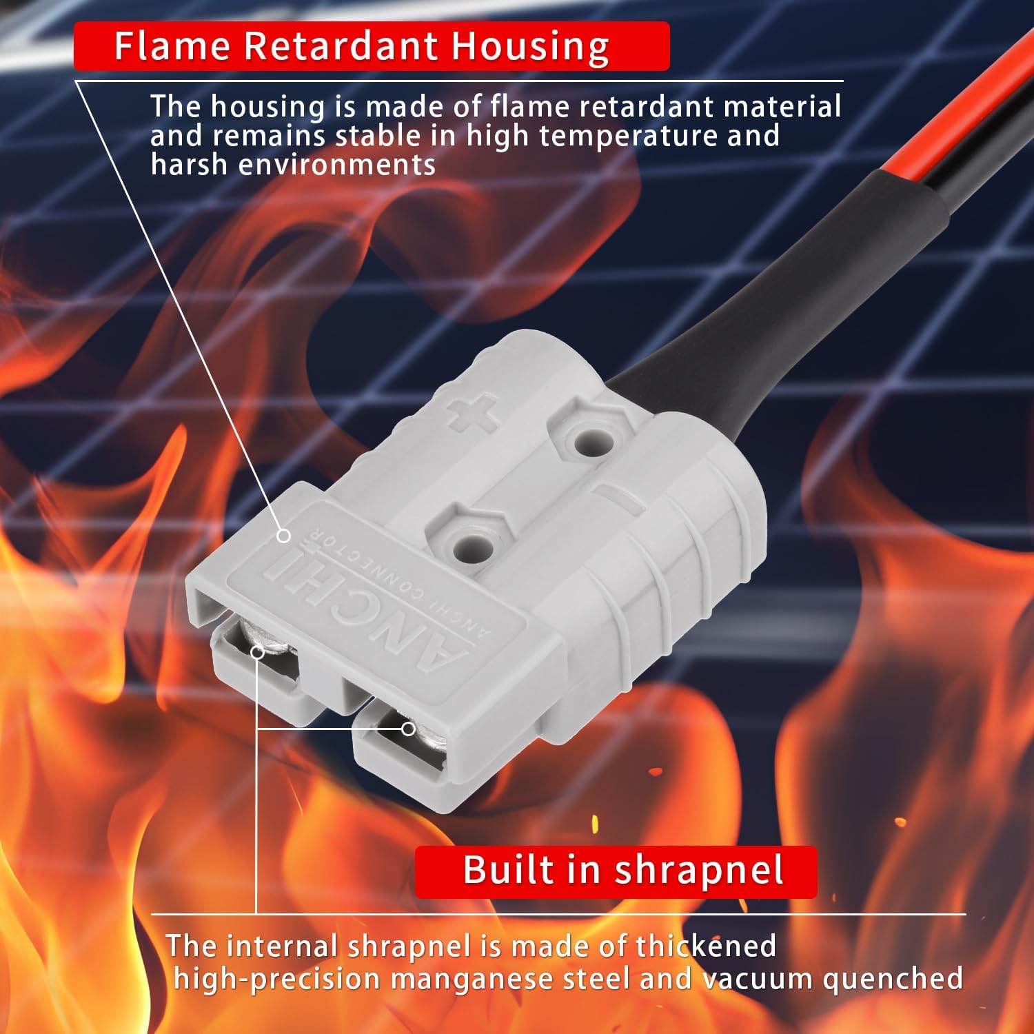 ELFCULB Solar to Anderson Plug, 10AWG Anderson 50A to Solar Plug Cable for Solar Panels, RV, Solar Generators (3 M) image number 5