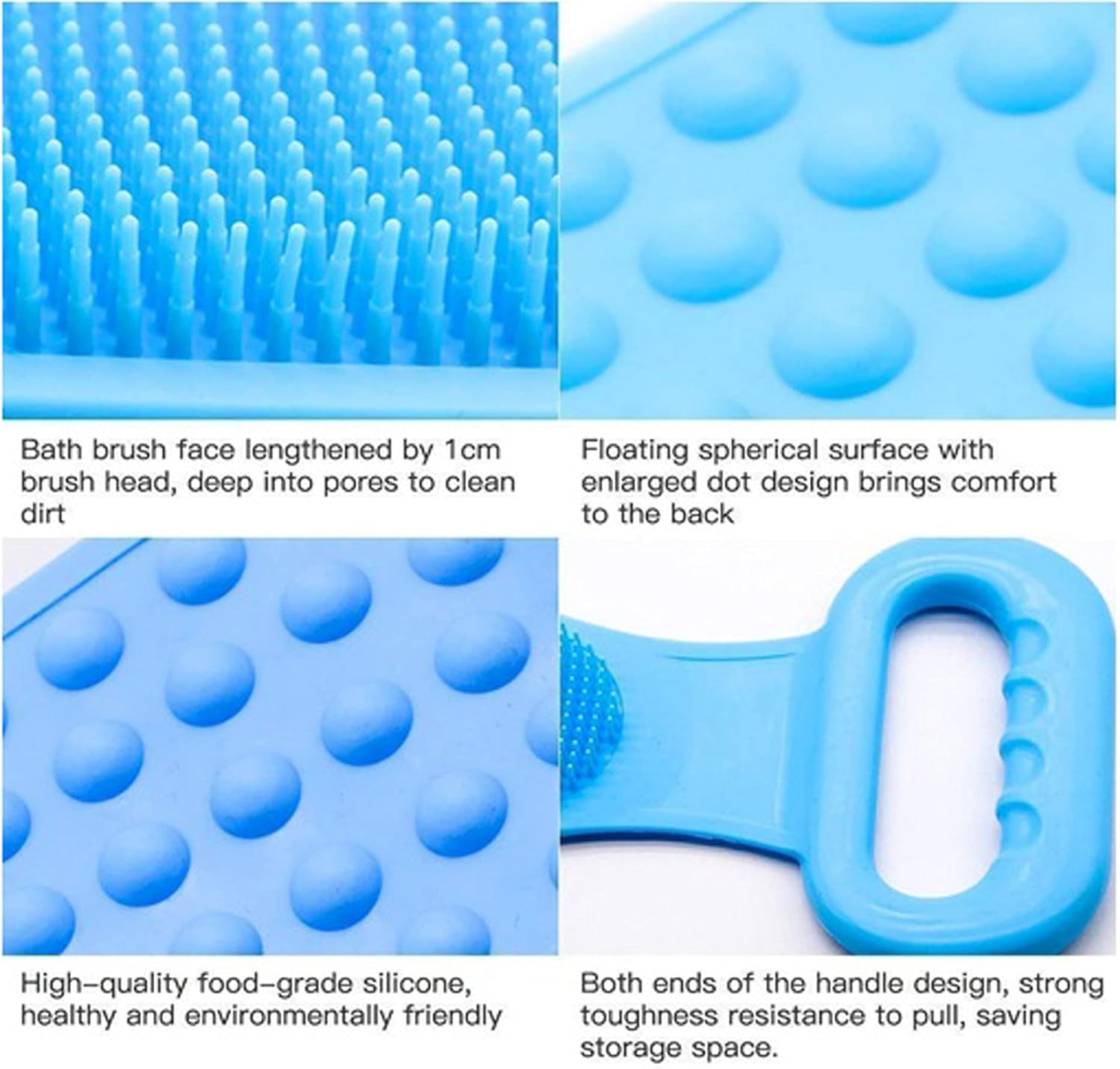 Heeva Creation Silicone Bath Brush,Scrubber Belt. (Random Colour) 1 Piece image number 2