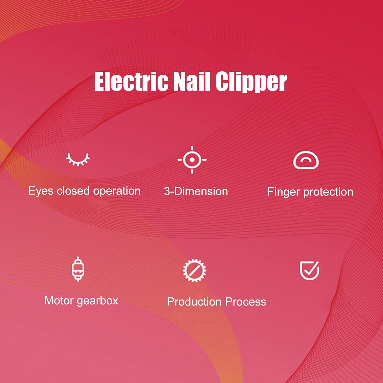 Electric Nail Clipper USB Intelligent Chargable Electric Nail Clipper, Intelligent USB Charging, for Adult Baby Nail Care, Black image number 1