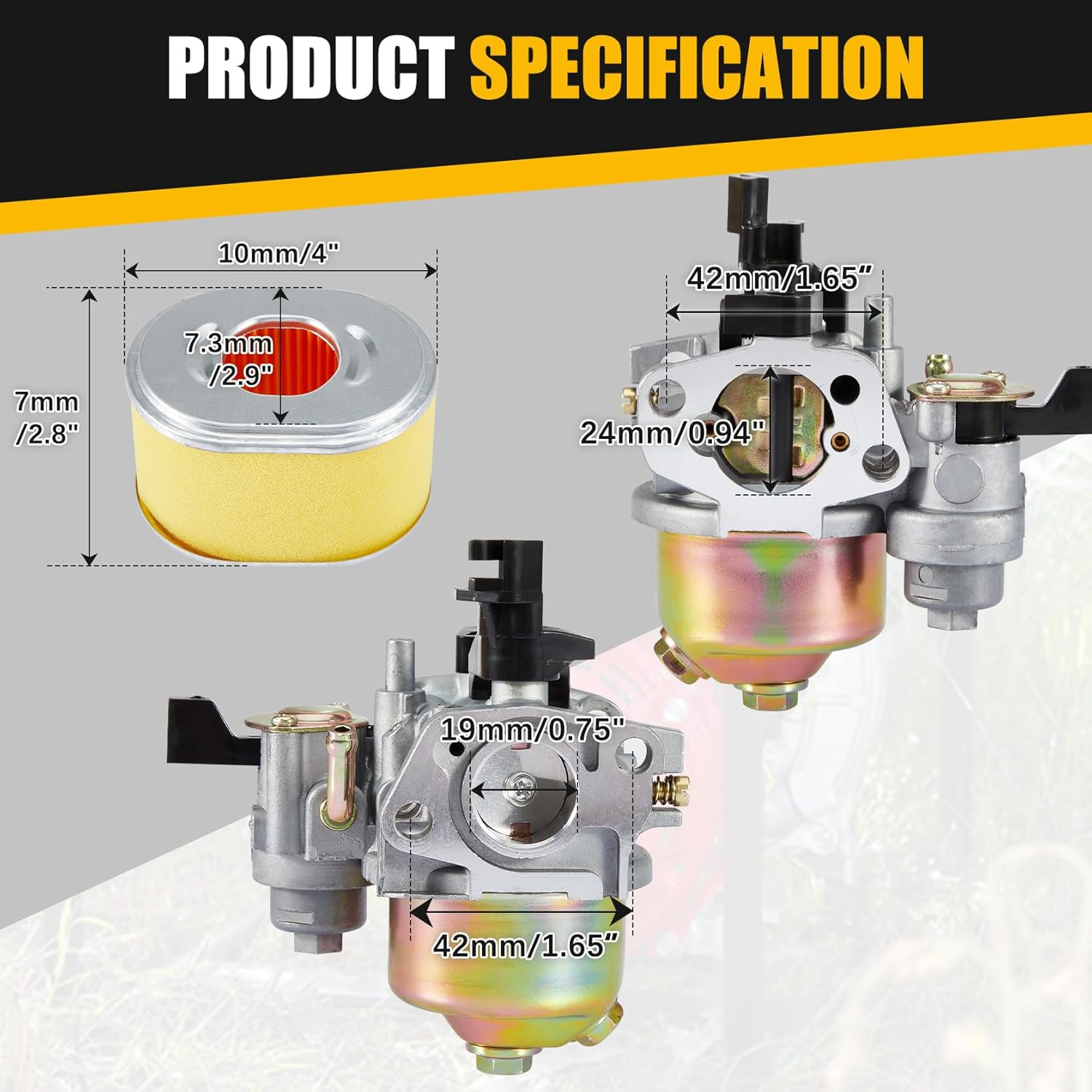 GX160 Carburetor Fits for Honda GX120 GX140 GX160 GX200 5.5HP 6.5HP Engine Replacement for 16100-ZH8-W61 16100-ZH7-W51 (01) image number 6