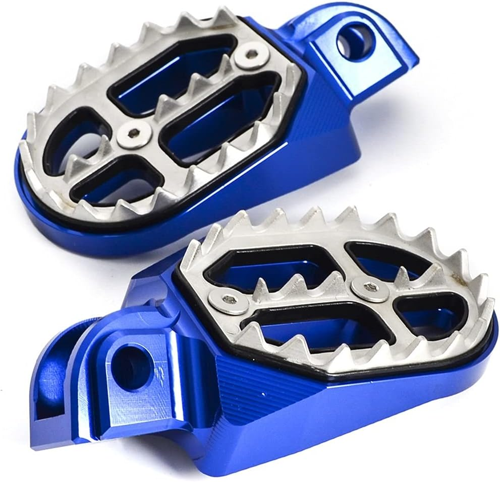 TRUSTTWO Motorcycle Footrest Foot Peg Compatible with Beta 250RR 300RR 2T 350RR 390RR 400RR 450RR 480RR 498RR 520RR 4T 10-2015 2016 2017 2018 250 RR the New (Color : Black and Blue) image number 3