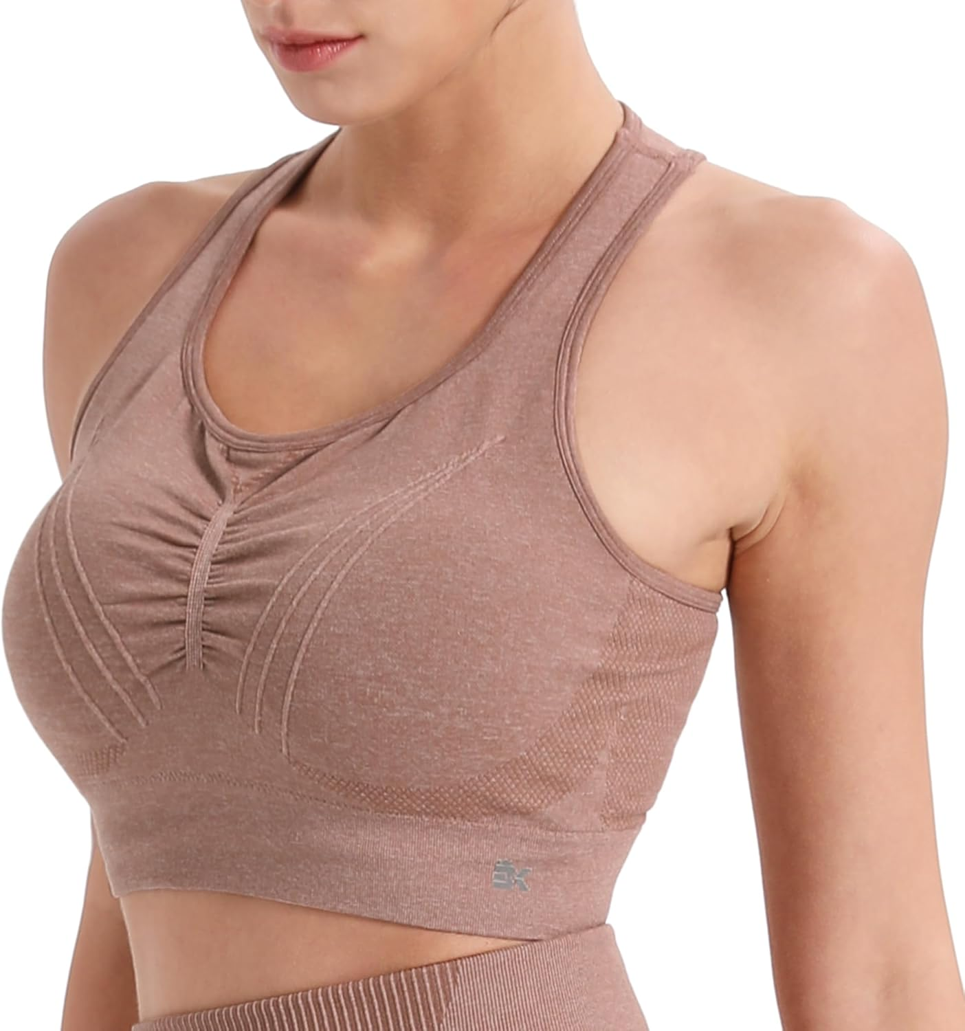 BROKIG Women Seamless Sports Bra, Women'S Wirefree Padded Fitness Yoga Sports Bras Running Workout Comfort Bras for Womens