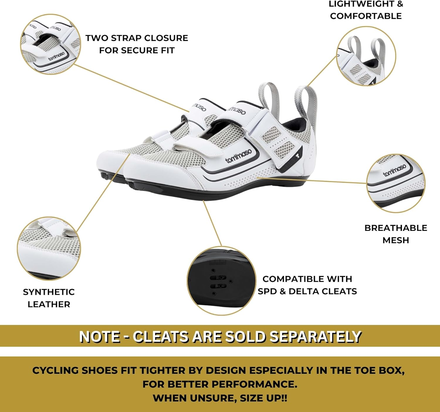 Tommaso Veloce 100 Triathlon Road Cycling Shoe image number 2