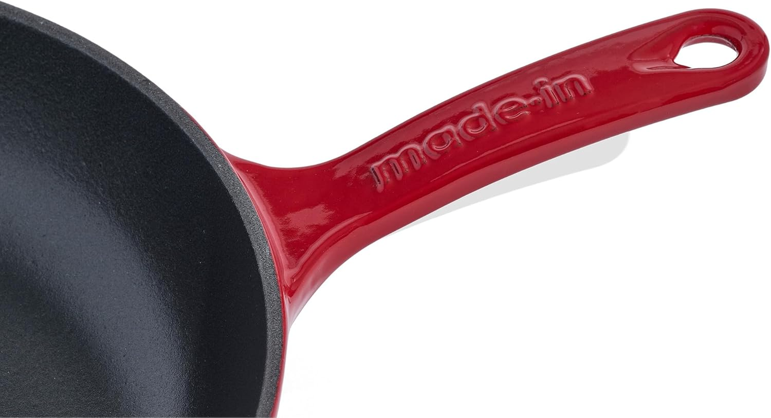 Made in Cookware - Enameled Cast Iron Skillet - Red - Exceptional Heat Retention & Durability - Professional Cookware France - Induction Compatible - Red image number 2