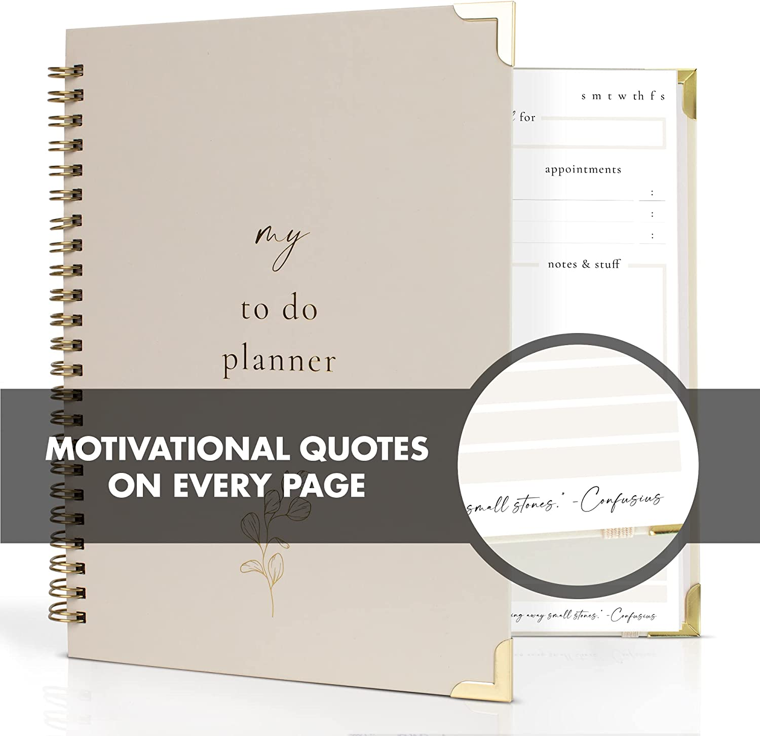 Simplified to Do List Notebook - Aesthetic Daily Planner to Easily Organize Your Tasks and Boost Productivity - Stylish Undated Planner and School or Office Supplies for Women image number 5