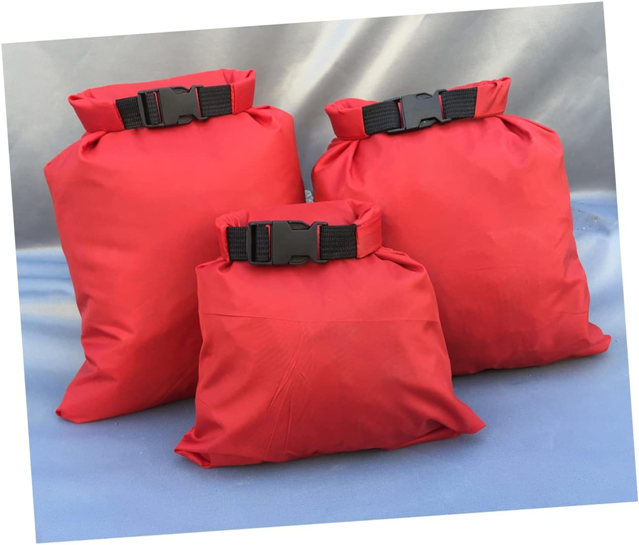 3Pcs Cameras Storage Bag Camera Outdoor Camra Sailing Dry Duffel Bag Black Pouch Three Piece Suit Storage Bags Dry Bag Light Material Bag image number 6