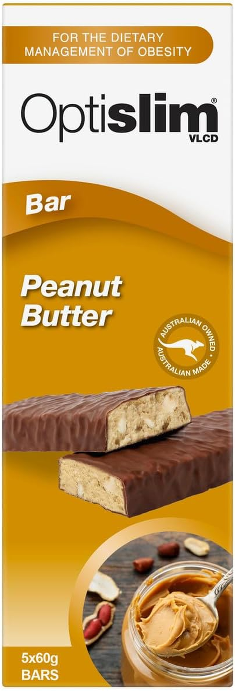 Optislim VLCD Peanut Butter Bar 5X60G image number 6