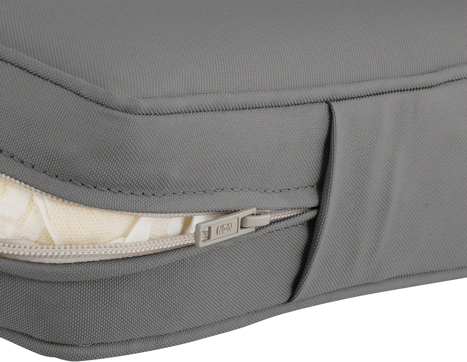 Classic Accessories Montlake Fadesafe Water-Resistant 80 X 26 X 3 Inch Outdoor Chaise Lounge Cushion Slip Cover, Patio Furniture Cushion Cover, Light Charcoal Grey