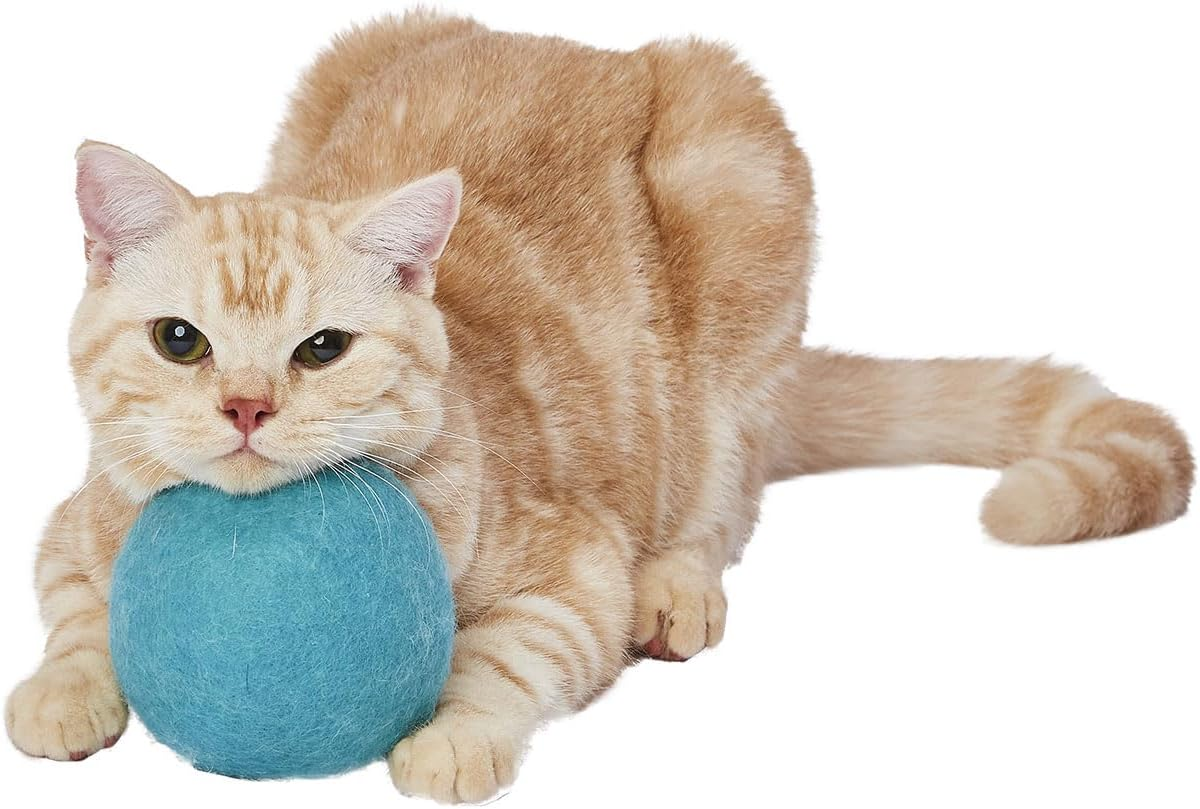 Add.Mate Happiness Cat Wool Ball MAX Turquoise Cat Toy
