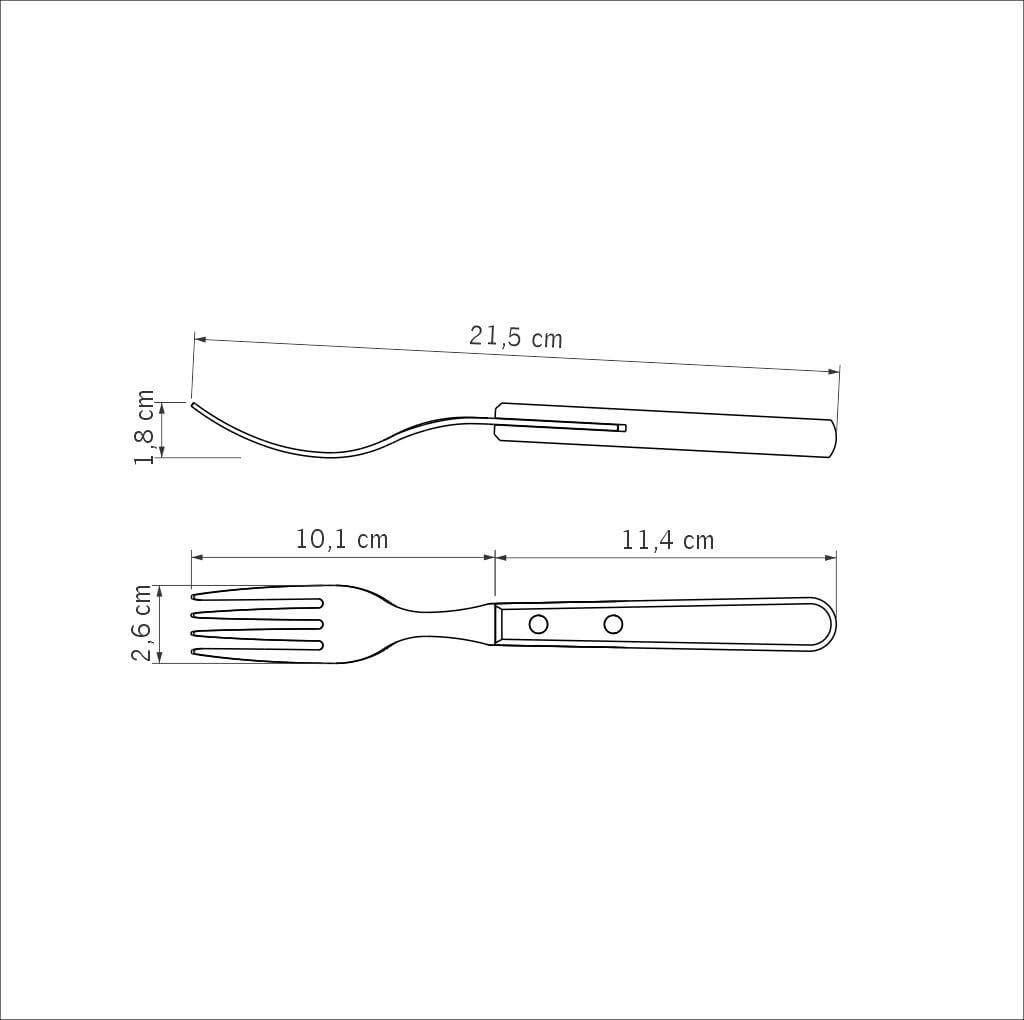 Tramontina 29899/167 Forks Set - Light Black/Jumbo (6-Piece) image number 3