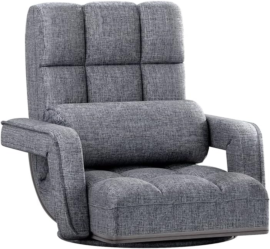 Artiss Floor Chair Sofa, Single Adjustable Futon Couch Cushion Floor Cushions Lounge Recliner Chair Lounger Office Outdoor Indoor Living Room Bedroom Furniture, Foldable Soft 150Kg Capacity Grey image number 5