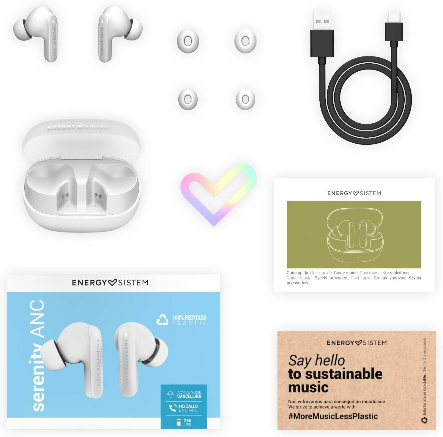 Energy Sistem Serenity Wireless Earphones One Size - Space image number 4