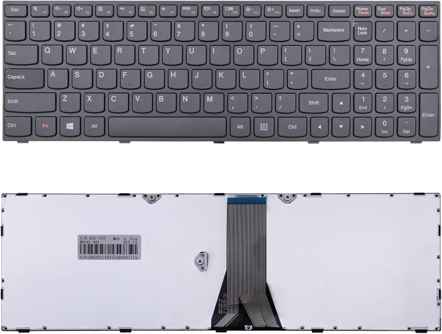 SUNMALL Laptop Keyboard Replacement with Backlight Compatible with Lenovo Ideapad Flex 2 15 B50 B50-30 B50-45 B50-70 B50-80 B51-80 G50 G50-30 G50-45 G50-70 US Layout