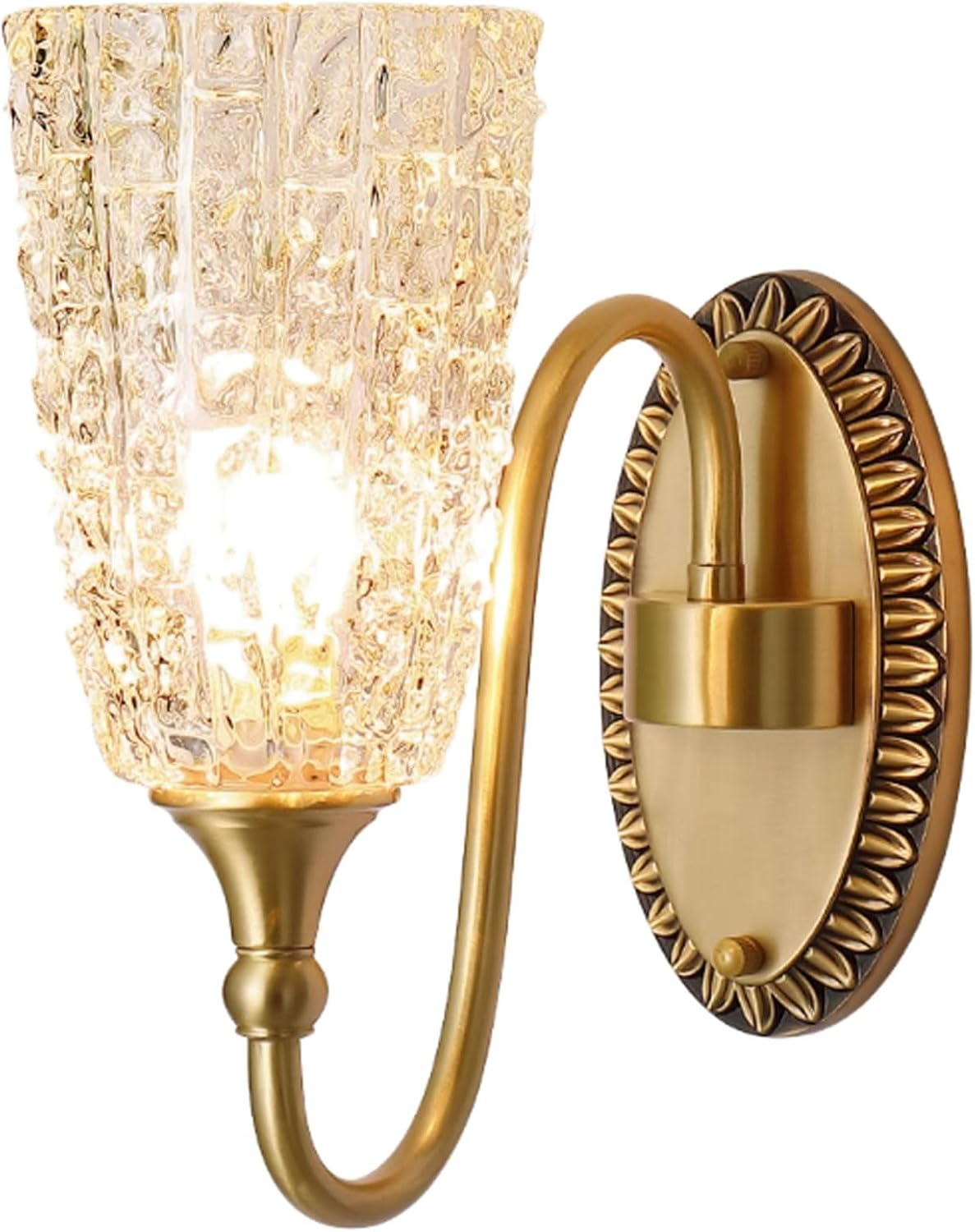 Wall Mount Sconces Wall Lamp with Water Glass Wall Lamp Retro Bathroom Lighting Fixtures Suitable for Bedroom Living Room Wall Lighting image number 6