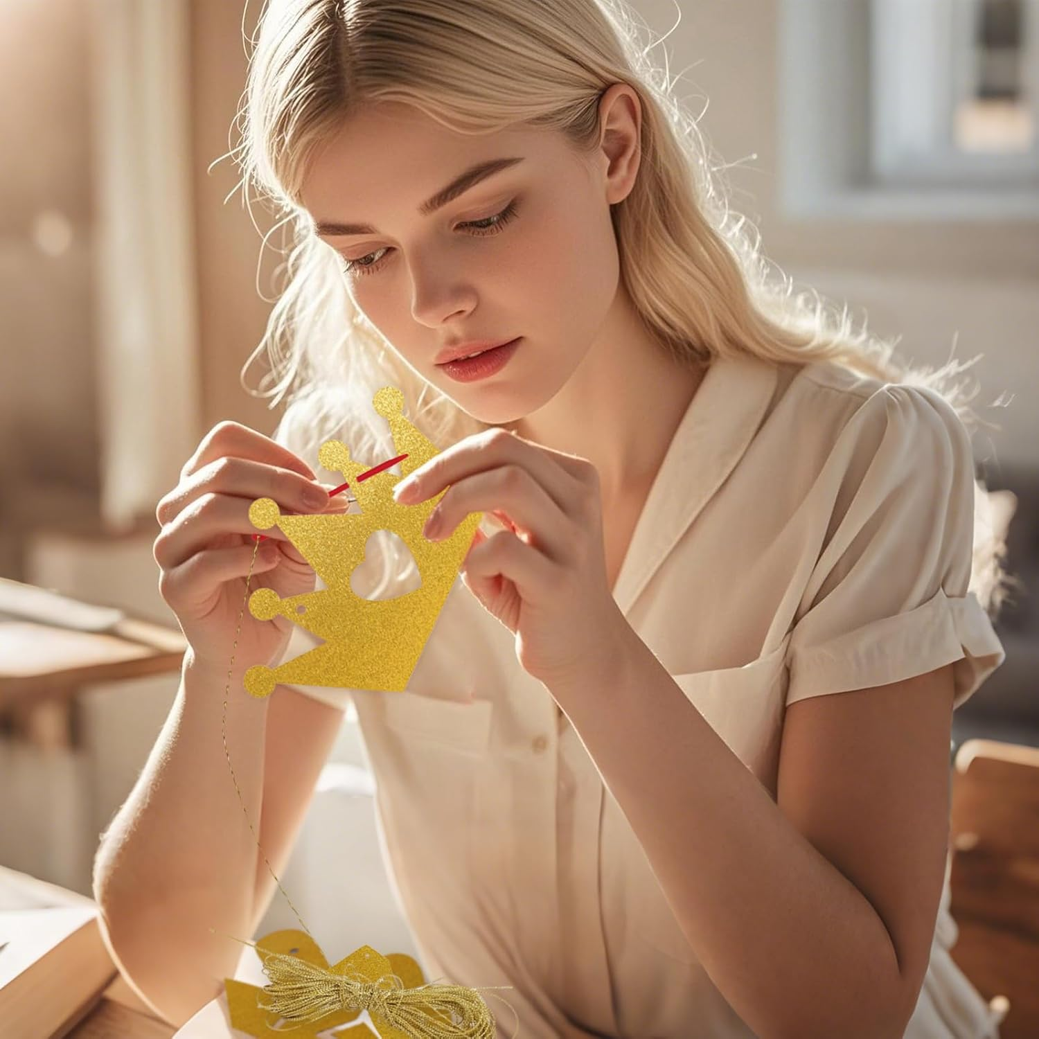 Dqwtb 132Pcs DIY Letter Banner Customizable Glitter Banner Kit Custom Birthday Personalized Hanging Banner 22 Symbols 107 Letters 3 Accessories for Wedding Baby Shower Party Graduation