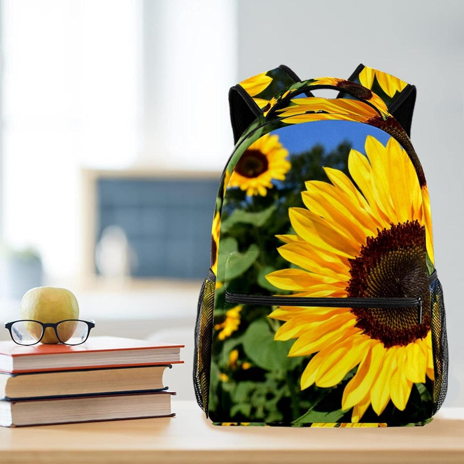 Sunflower Backpack Students Shoulder Bags Travel Bag College School Tote Backpacks