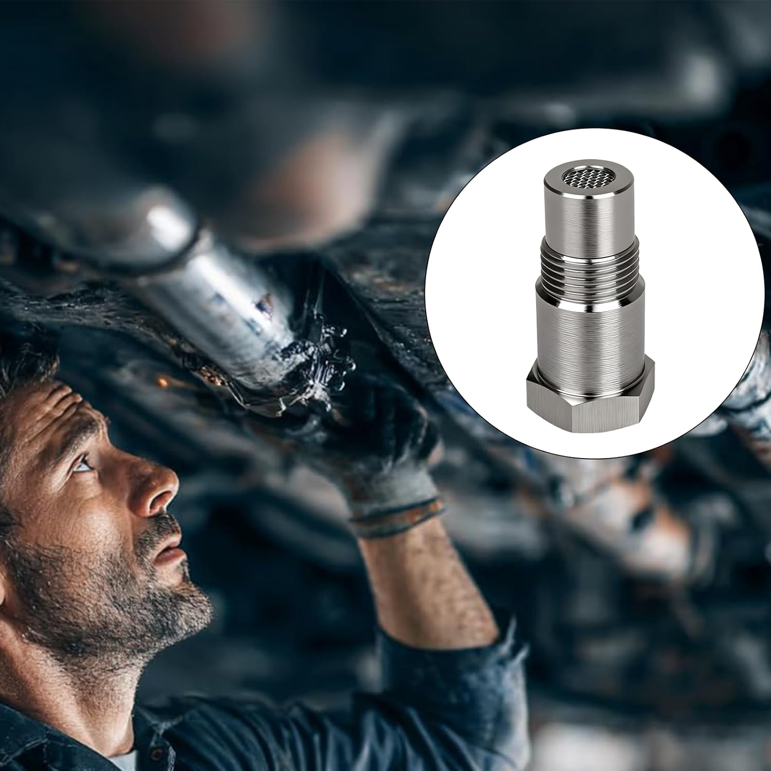 MAEZOE 2PCS M18X1.5 Oxygen O2 Sensor Spacer Adapter, Anti-Corrosion Build, Easy Installation for Car Owners & Mechanics, Universal Fit for Better Engine Performance & Fuel Economy image number 3