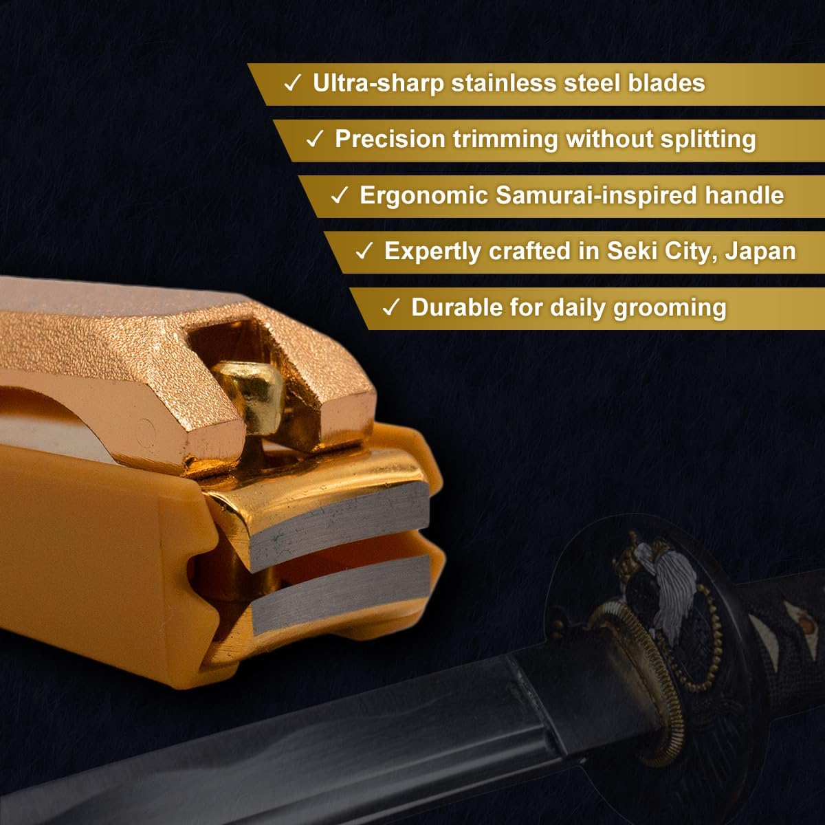 TIWAWA Seki Premium Japanese Nail Clippers | Stainless Steel Nail Cutter | Made in Seki, Japan (Oda Nobunaga) - Silver image number 3