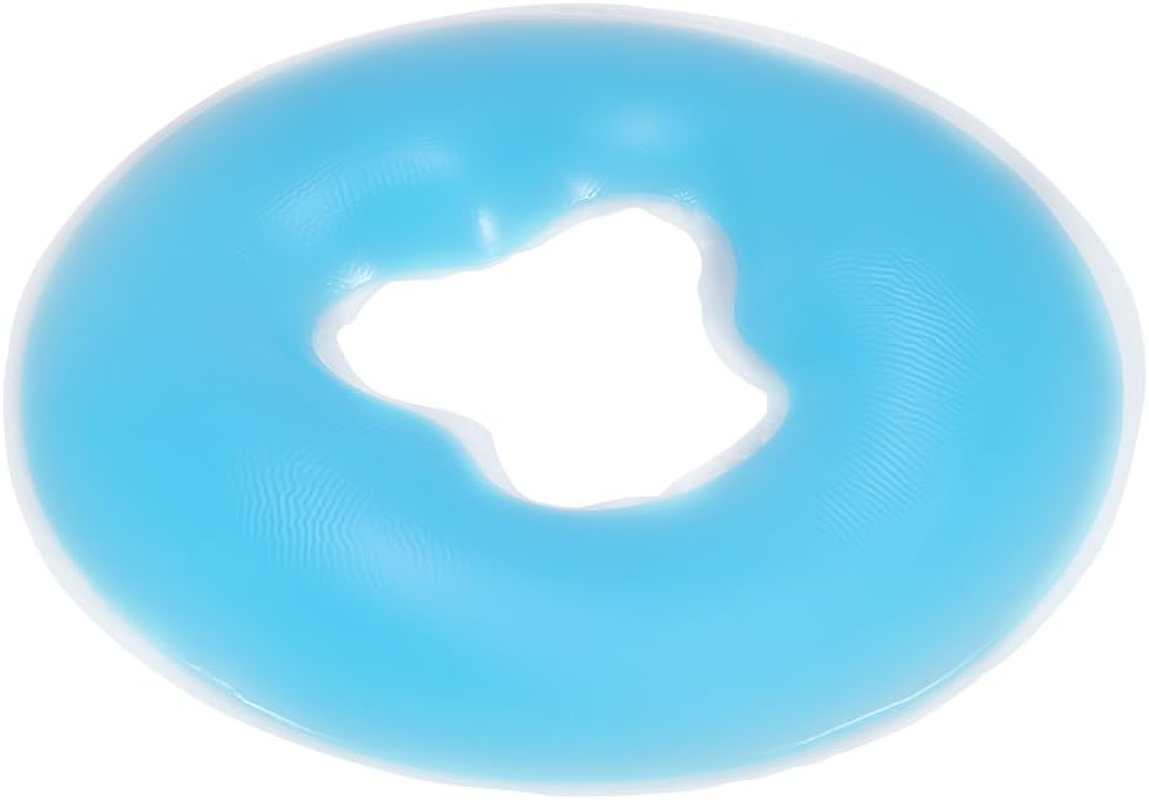 Silicone Pillow Soft Massage Face Relax Pillow Headrest, Soft Reusable Relax Pad Face Relax Pillow Face SPA Beauty Salon Skin Care Pillow for Head Support [Sky Blue] image number 1
