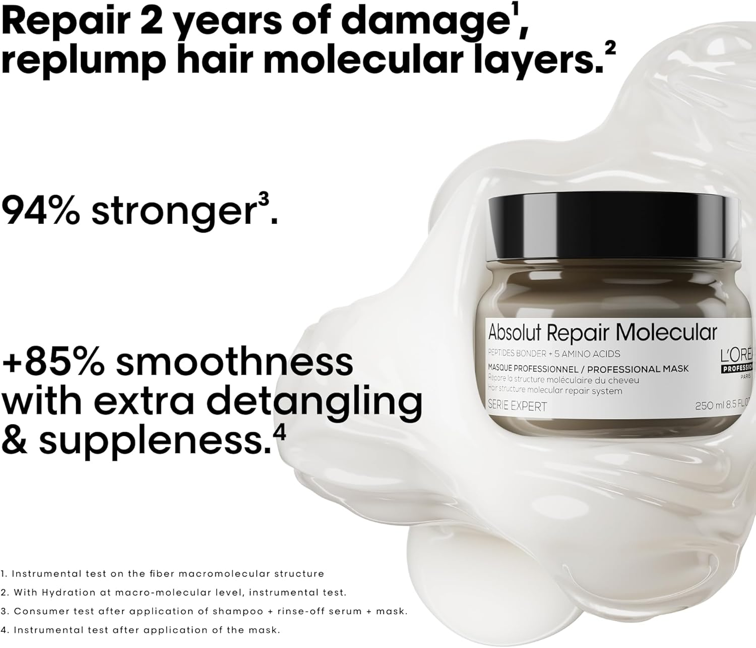 L'Oreal Professionnel Serie Expert Absolut Repair Molecular Masque 250 Ml image number 2