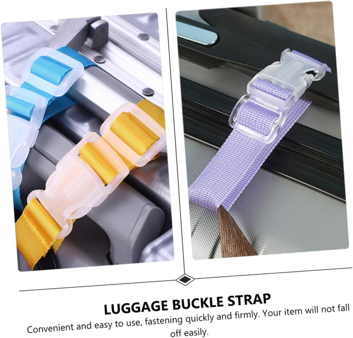 HORIALENCE 5Pcs Luggage Buckle Straps Luggage Hanging Buckles for Suitcase Travel Belts Suitcase Straps for Secure Baggage
