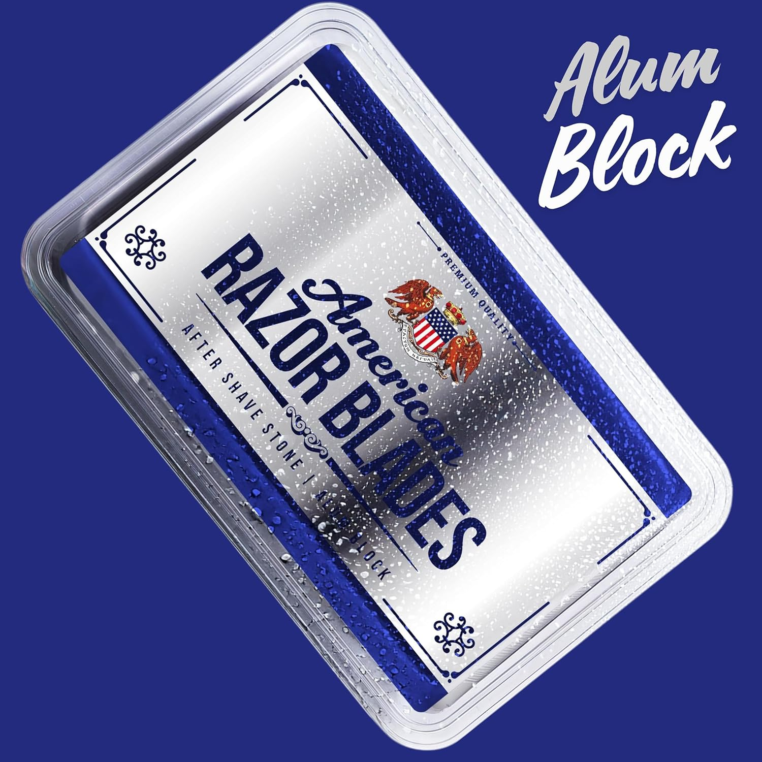 American Razor Blades Alum Block Aftershave Solution for Shaving Razor Burn Relief in Plastic Case 3.53 Oz. 100Gr. image number 4