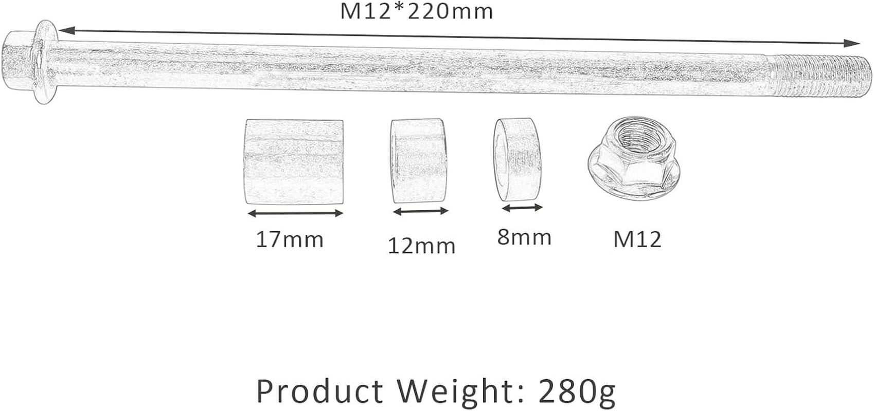 YC Yier 3.00-10 Dirt Bike Tire, 3.00-10 Tire 10" Rear Wheel Tire Assembly 1.6X10 Rim,12Mm Axle, 420 Chain Sprocket and Brake Assembly for CRF50 XR50 SSR Apollo Taotao 70Cc 90Cc 110Cc Pit Dirt Bike image number 6