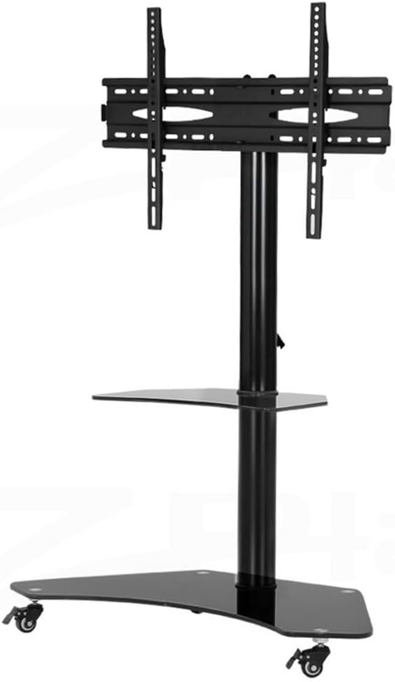 Artiss 32-60 Inch TV Stand, Adjustable Tvs Mount Bracket Storage Shelf Universal Mounting Brackets Floor Stands Home Entertainment Office Bedroom, with 3 Tier Shelves Black