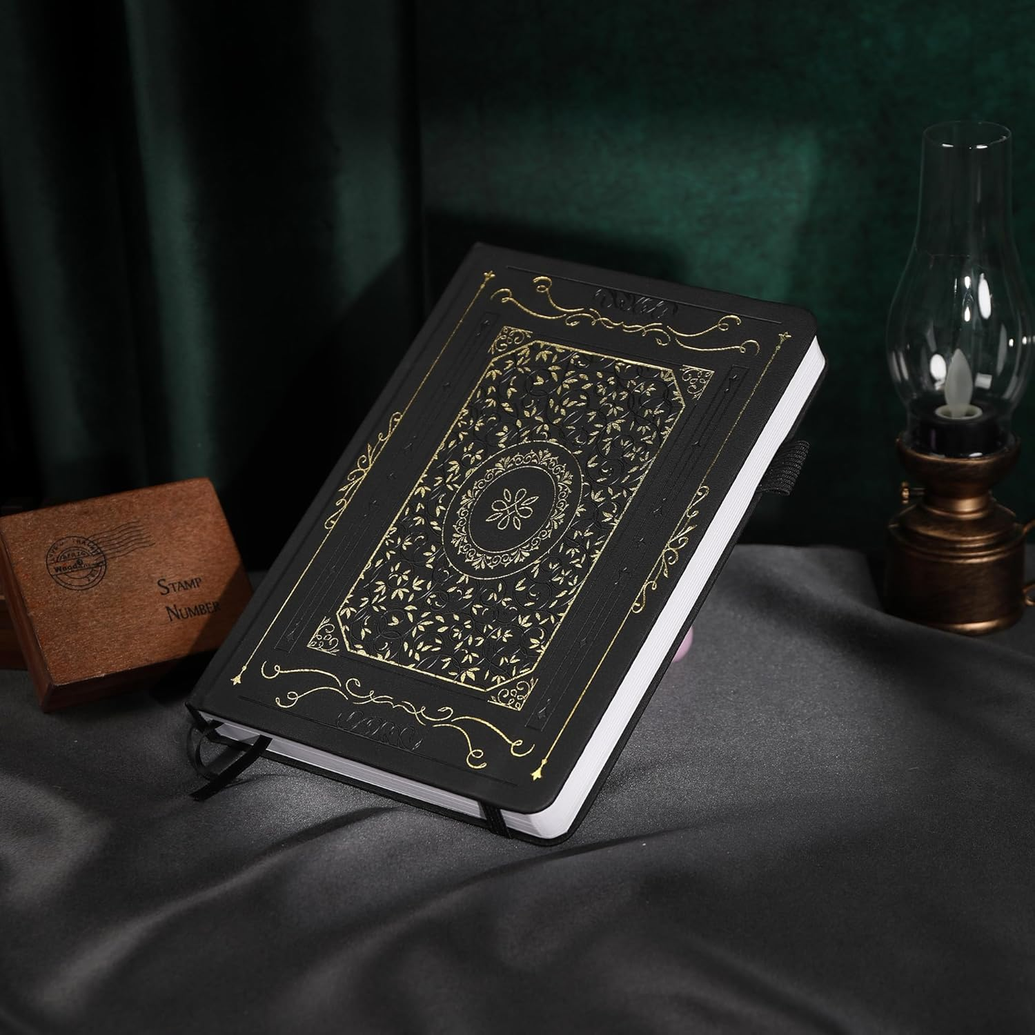 TIEFOSSI Dotted Notebook, 160Gsm Thick Paper, Hardcover Dot Grid Journals for Women Men, 192 Pages, for Travel, School and Office Use - Black image number 6