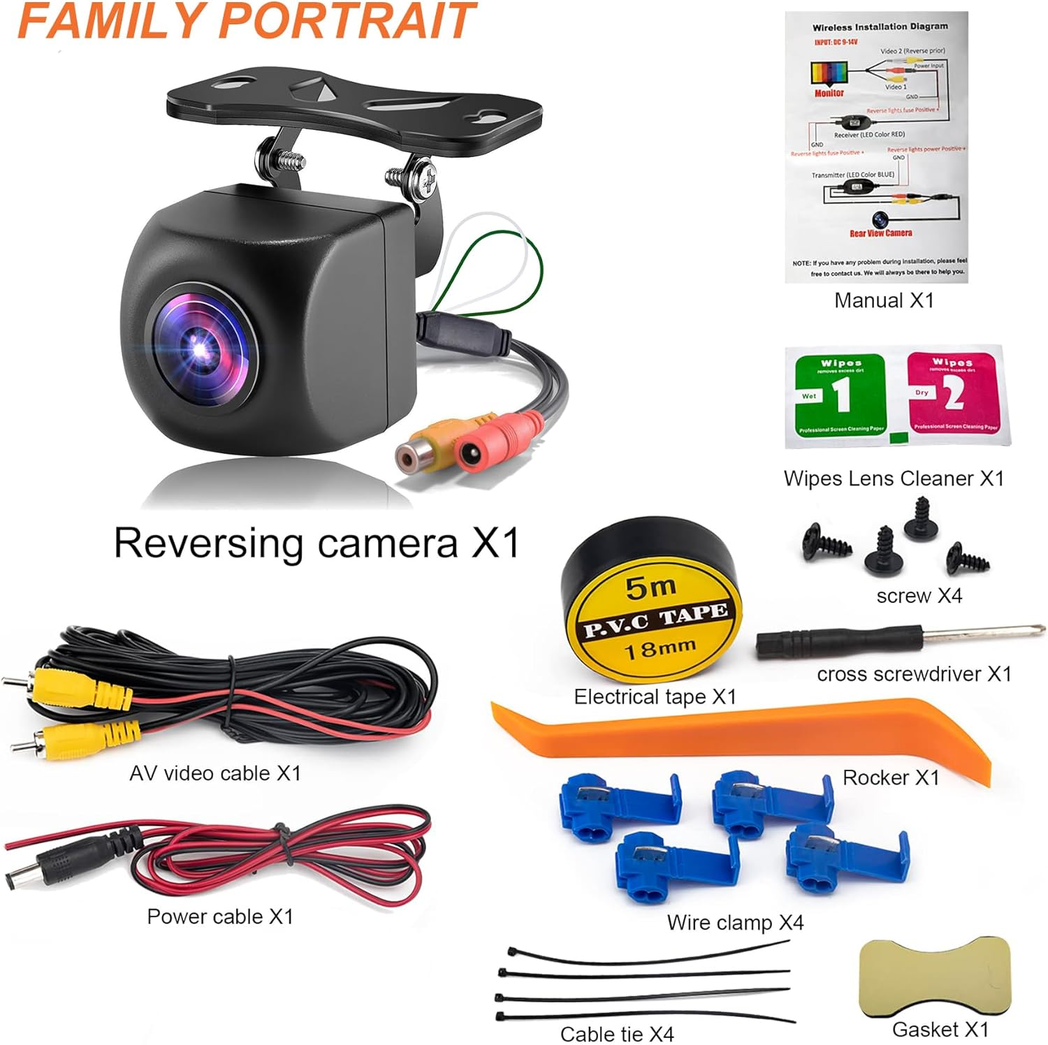 Back up Camera Universal Perfect Backup Camera Rear View Reverse Angle Night Vision Angle Night Vision Car Video 6V - 24V Widely Used for Universal Cars, SUV, Trucks, RV and More image number 5