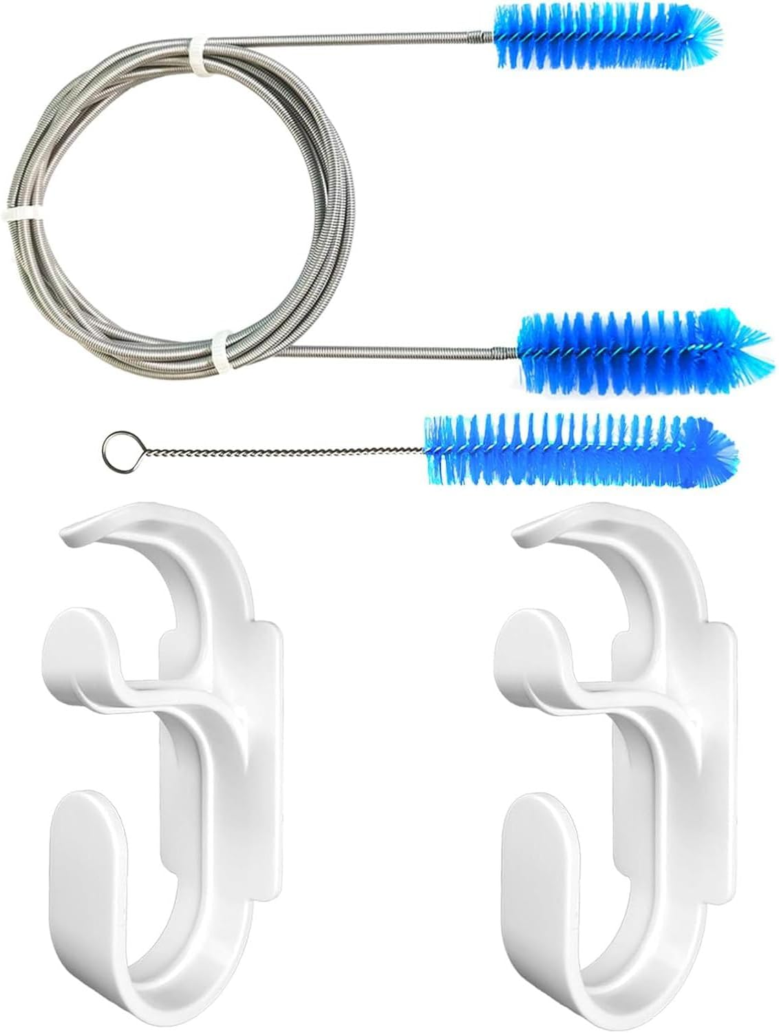 4 Piece Accessories for CPAP Hose,Hose Hanger and Cleaning Brush for CPAP Mask,Tubing Holder Organize Cleaning Set,7 Feet Flexible + 7 Inches Handy Steel Wire Brush