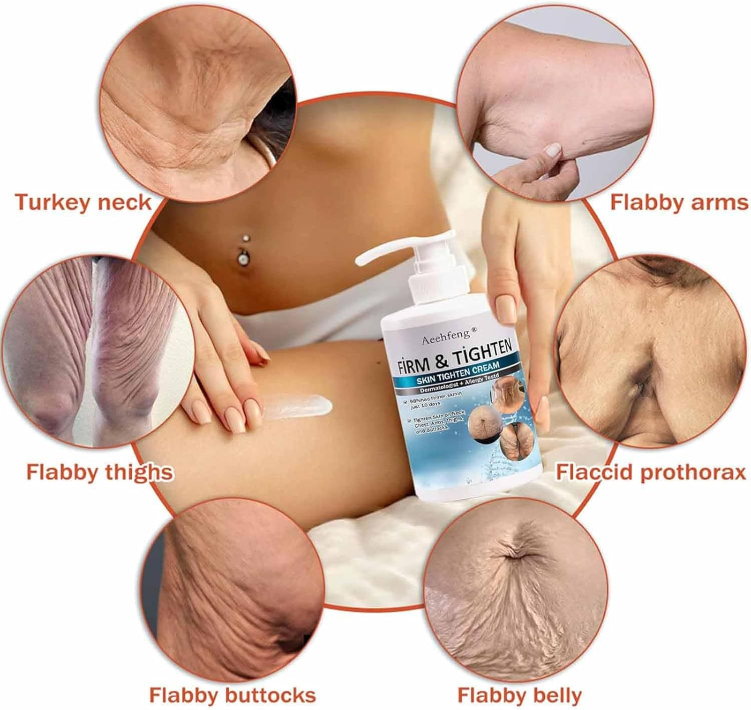 Aeehfengf Firm Tighten Skin Tighten Cream,Firm and Tighten Skin Cream,Aeehfengf Skin Firming Cream,Skin Tightening Cream,Anti-Aging Neck Cream,Skin Firming Protein Cream,Elastin Moisturizer (2Pcs) - 1Pc image number 5