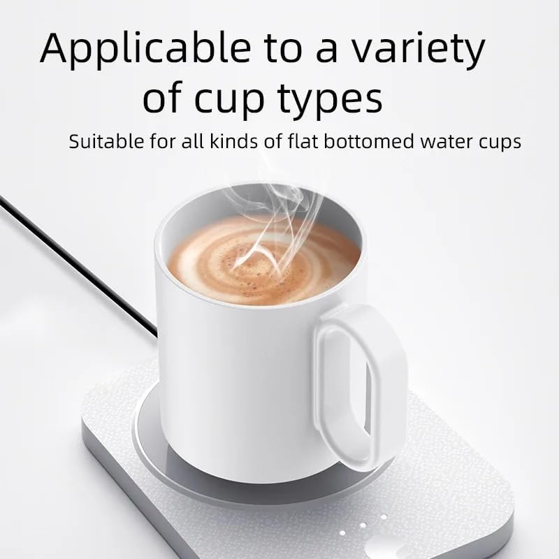 Mug Warmer, Coffee Warmer for Desk Auto Shut off Coffee Lovers, Smart Coffee Cup Warmer with Gravity-Induction Coffee Mug Warmer for Desk Use Keep Beverages Coffee Warmer-White image number 2