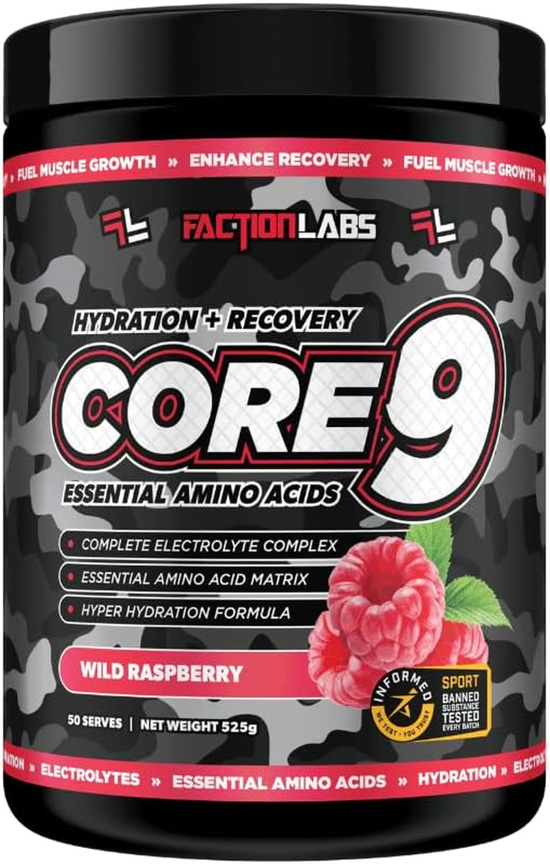 Faction Labs Core 9 EAA + BCAA 60 Serves (Candied Grape)