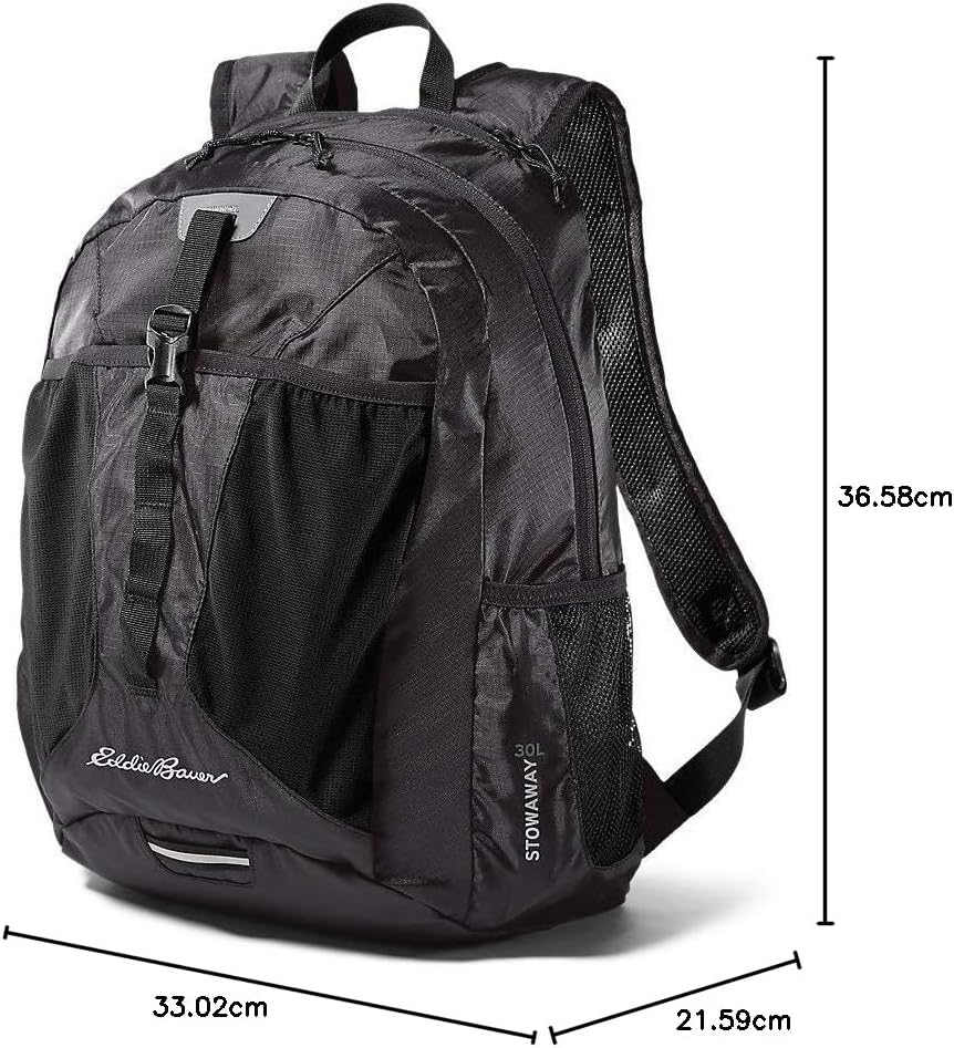 Eddie Bauer Stowaway Packable Backpack 30L W/ 2 Mesh Side Pockets and Water Resistant image number 6