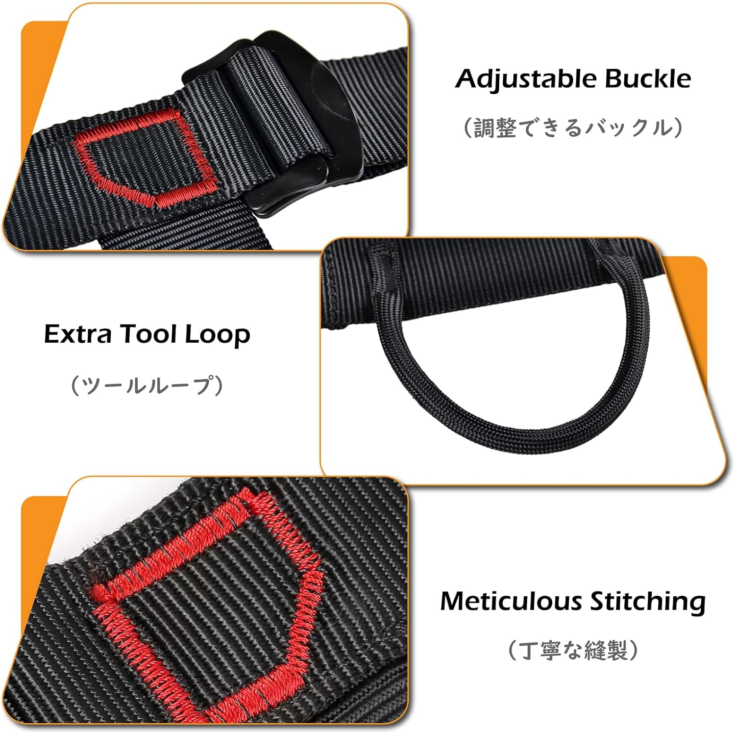 TRIWONDER Climbing Harnesses Protect Waist Safety Harness Wider Half Body Harness for Tree Climbing Expanding Training Rappelling Mountaineering - 03 Black image number 2