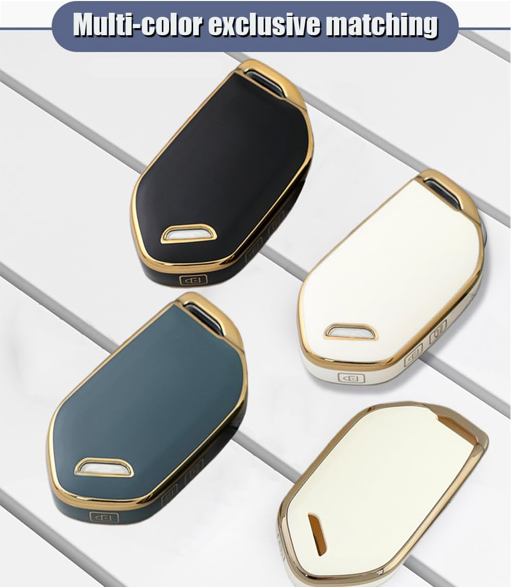 Ontto TPU Car Key Fob Cover Fit for KIA EV5 EV3 EV6 EV9 Electric Syros K4 Carnival 2025 Sorento Telluride 2024 2023 Key Holder Smart Case Shell Keyring Keychain Accessories 4 Buttons Black - 4 Buttons-Black image number 5