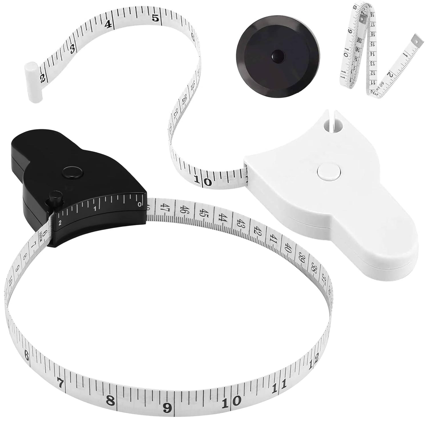 Automatic Telescopic Tape Measure(60In/150Cm), Measuring Tape for Body,Self-Tightening Body Measuring Tape,Retractable Tape Measure for Fitness, Weight Loss, Tailor, Sewing, Handcrafts (4 PCS)