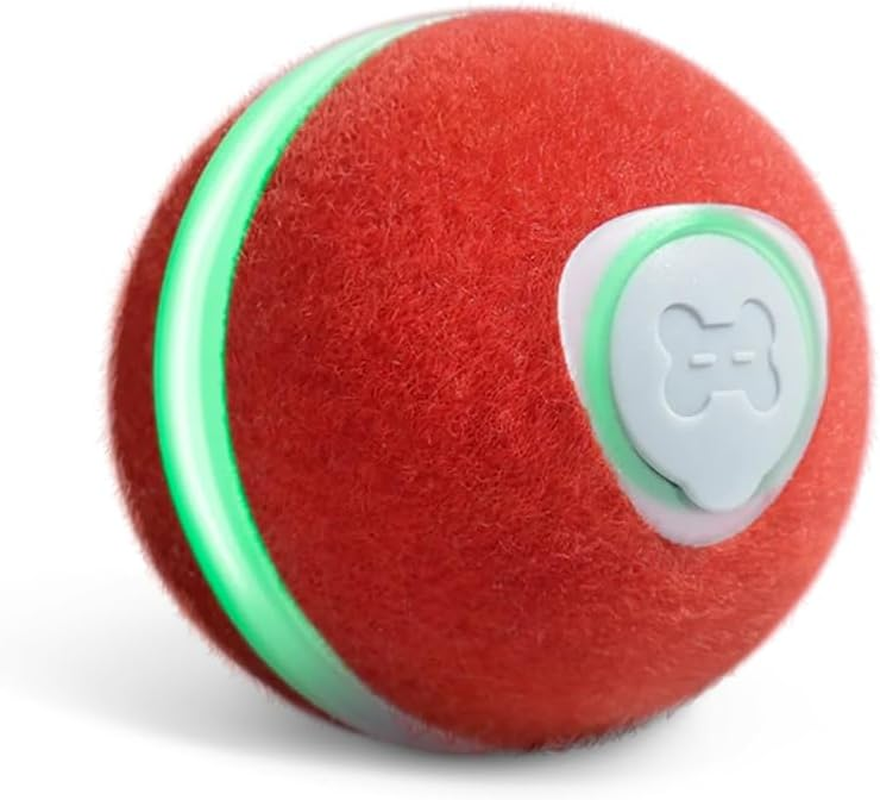 Cheerble Mini Ball 2.0 - Intelligent Interactive Automatic Rolling Ball for Cats - 3 Play Modes - Cat Toy - USB Rechargeable - Cat Toy Intelligence & Electric (Red) image number 6