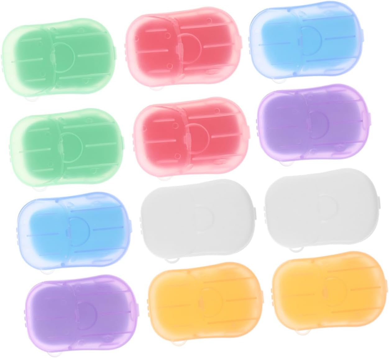 EXAOMBLE 12 Boxes Travel Soap Slices Portable Hand Washing Soap Sheets with Storage Box Fragrances for Outdoor Camping Hiking Hotel and Public Restroom Use image number 6