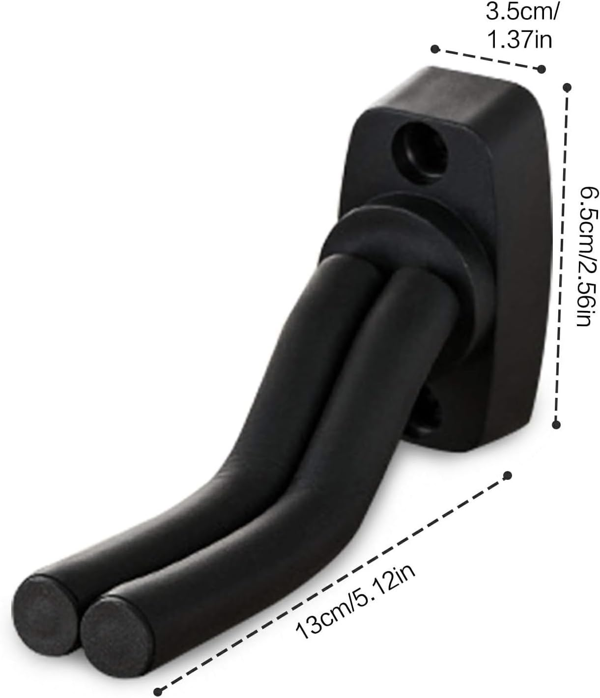 Adjustable Guitar Wall Hanger 6-Pack, Guitar Hanger Wall Hook Holder Stand Black Display with Screws - Fits Guitars, Bass, Mandolin, Banjo, Ukulele,Easy Installation, Great Gift image number 3