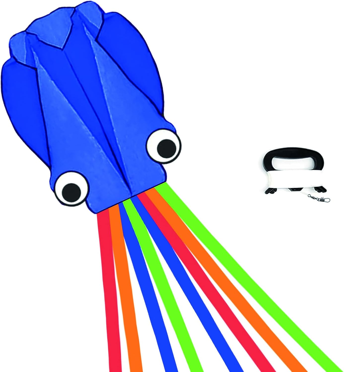 Simxkai Octopus Kite for Kids & Adults, Easy to Fly Beginner Kite for Boys & Girls, 28''*158'' Large Soft 3D Beach Kite for Outdoor Activities (Red, Pink, Blue, Yellow, Green, Purple)