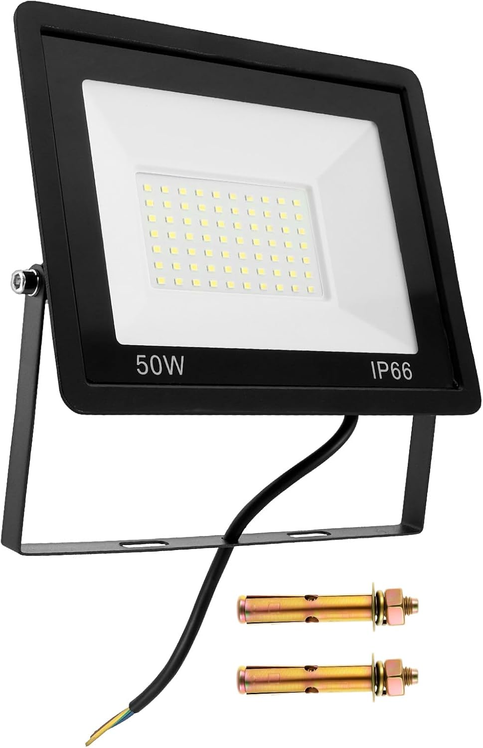 Led Floodlight Aluminium Outdoor Lighting High Brightness 100 W Non Glare Waterproof Linear Spotlight for Patio Deck Garden Facade(Black) image number 2