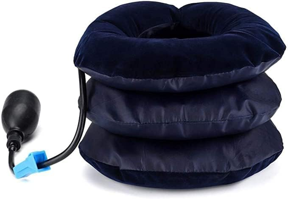Air Inflatable Neck Pillow Head Cervical Traction Support Stretcher Pain Relief image number 1