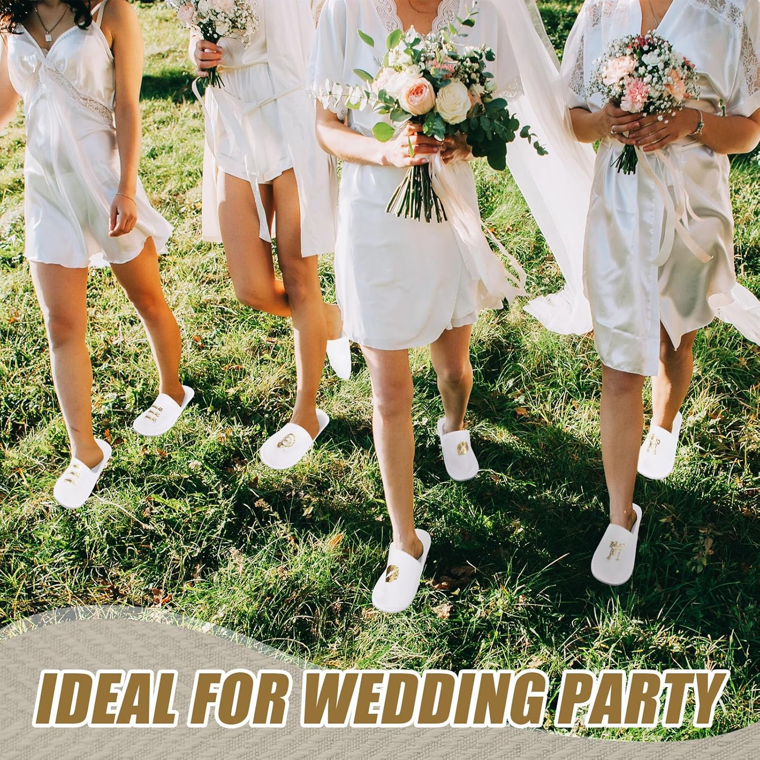 12 Pairs Disposable Wedding Slippers Disposable Hotel Slippers for Guests Bride Bridesmaid Gifts for Travel Spa Home Bridal Shower Women Closed Toe (US Men Size 10,Women 11), Black, One Size