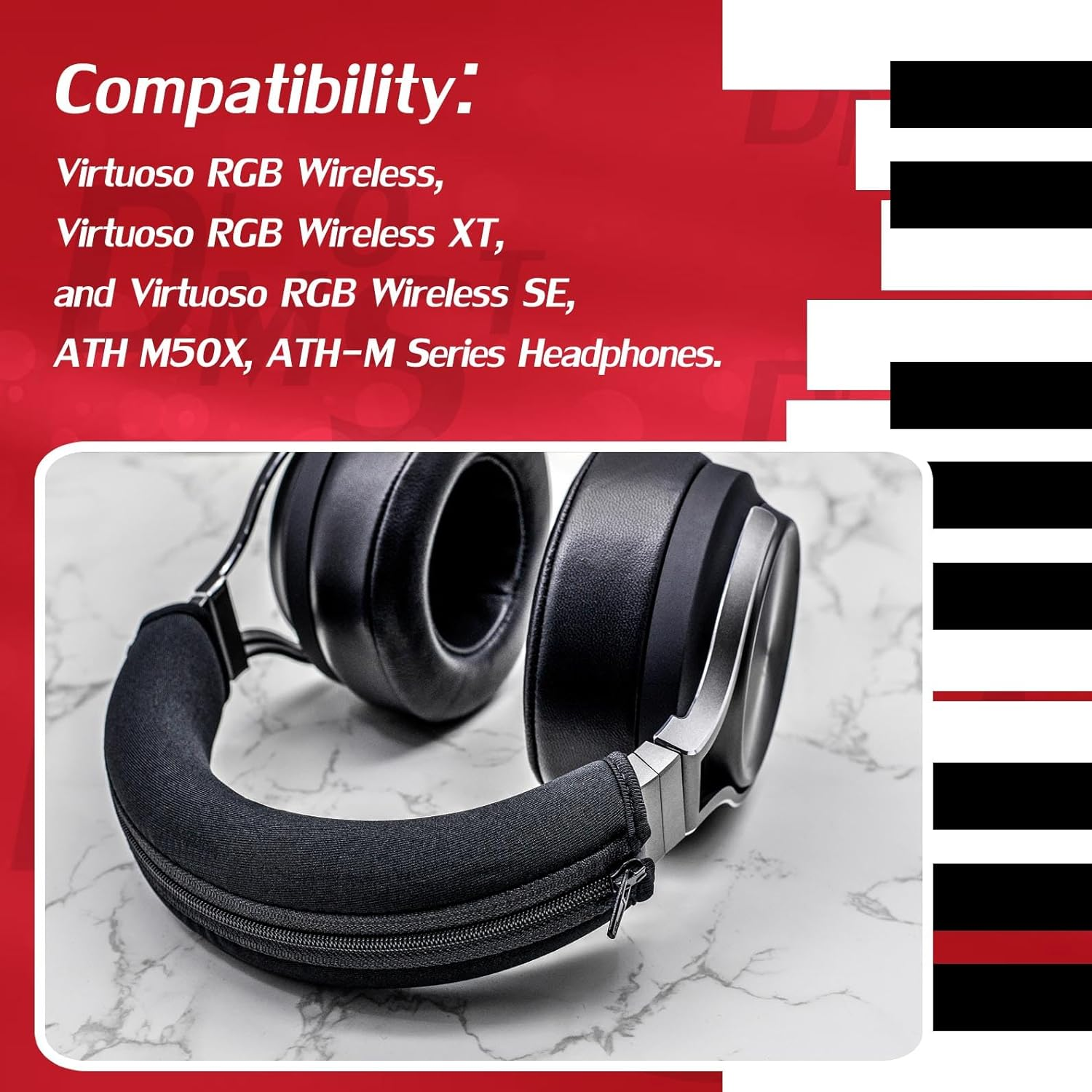 Protective Headband Cover for Virtuoso XT/SE, ATH M Series - Compatible with Virtuoso XT, Virtuoso SE, Virtuoso Wireless, M50X, M50XBT, M50, M40X & More image number 2
